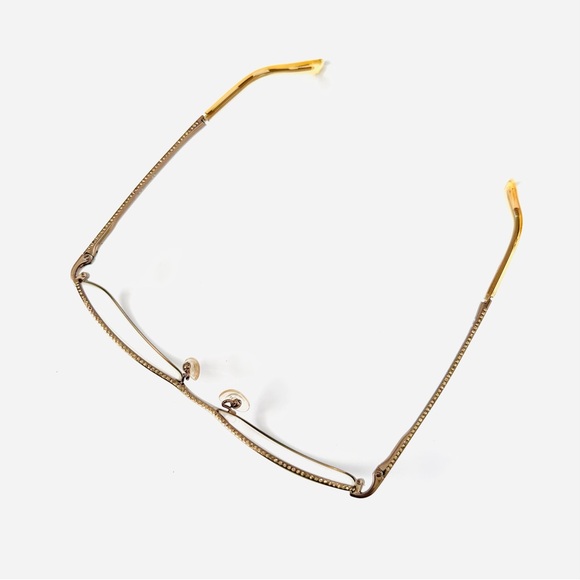 Dior Gold with Crystals Optical Frame-Christian Dior - Picture 4 of 5